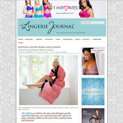 SoffiaB Profiled In The Lingerie Journal