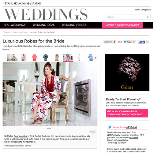 Bridal Robe Style with SoffiaB and the Four Seasons