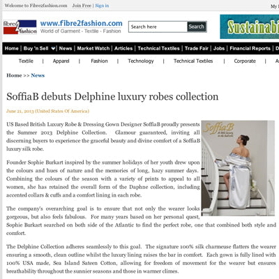 SoffiaB debuts Delphine luxury robes collection