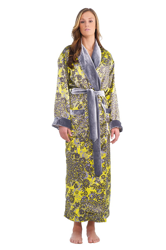 Luxury Dressing Gown | Citron Pastis Luxury Robe | SoffiaB