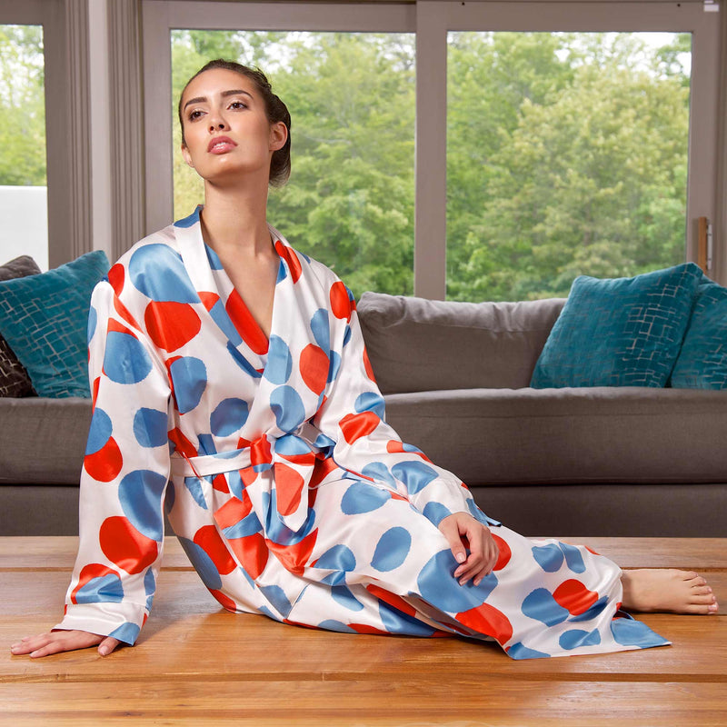 Poppy Perfection Silk Robe